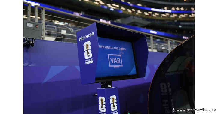 Hisense RGB MiniLED podporuje operácie videoasistenta rozhodcov počas Majstrovstiev sveta vo futbale FIFA World Cup 2026™ v Medzinárodnom vysielacom centre
