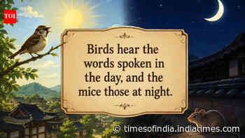 Korean proverb of the day: "Birds hear the words spoken in the day, and the mice those at night"