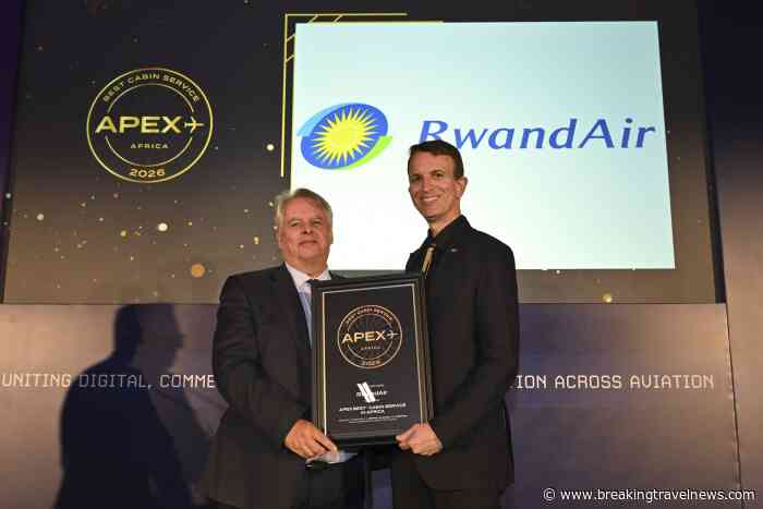 RwandAir wins Best Cabin Service in Africa at the 2026 APEX Awards