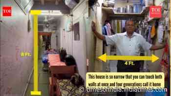 This house is so narrow that you can touch both walls at once and four generations call it home