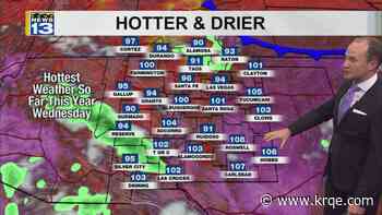 Temperatures heat up across New Mexico now through the middle of this week