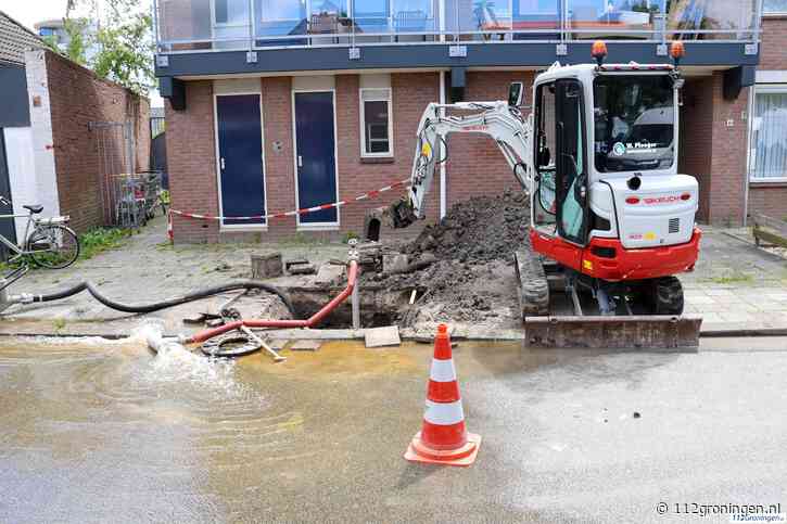 Lekkage in waterleiding na woningbrand in Winschoten