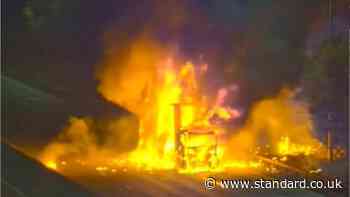 M25 traffic LIVE: Motorway blocked near Epping as two lorry fires cause huge tailbacks