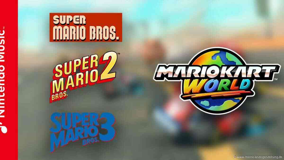 Nintendo Music: Mario Kart World-Tracks zur Super Mario Bros.-Reihe wurden hinzugefügt