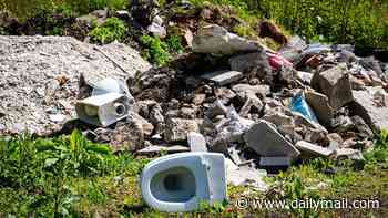 Fly-tippers turn Cornish beauty hotspot into Britain's largest 'waste crime dumps' after dumping toilets, pipes and concrete