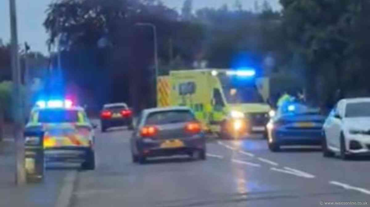 Boy arrested and knife seized after Cardiff crash
