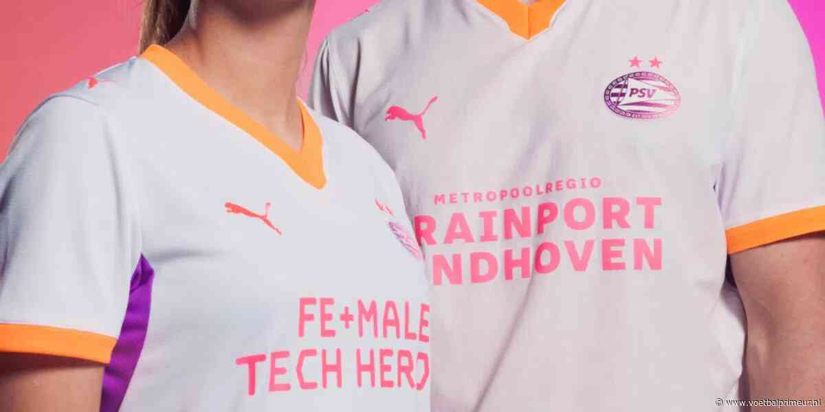 PSV presenteert nieuw uitshirt: Eindhovenaren in het wit met opvallende accenten