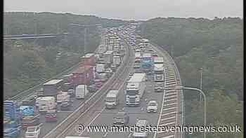 M60 traffic LIVE as five-vehicle crash shuts motorway with huge queues
