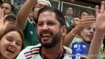 Mexican World Cup fan sparks anger with racist gesture behind South Korean supporter... and is now looking for a new job