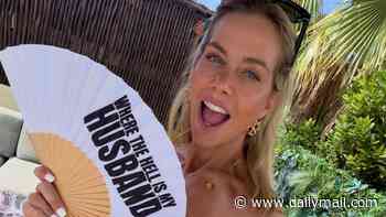 Kate Lawler, 46, jokes she 'forgot her age' as she poses in a bikini while downing sangria on wild Mallorca hen party