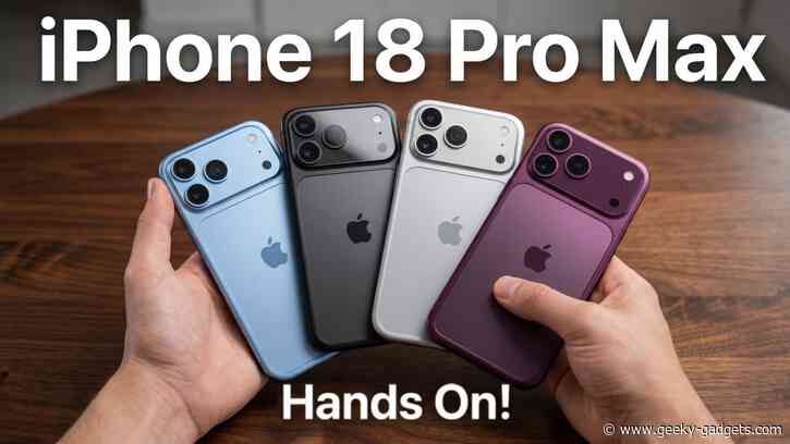 First Look at the iPhone 18 Pro Max Design