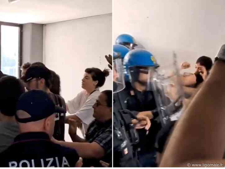Antagonisti del centro sociale contro la polizia: così volevano impedire lo sfratto