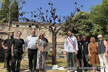Un arbre du souvenir en acier réalisé par les élèves en ferronnerie d’art du lycée Langevin installé au cimetière de La Seyne