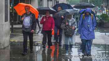 Met Office forecasts 500-mile band of rain to drench 8 areas of UK on Thursday - full list