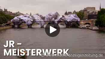 Paris-Kunstwerk im Video: Künstler baut Riesen-Höhle auf Brücke