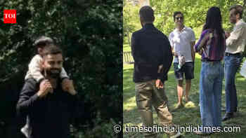 Virat carries Akaay on his shoulders during UK park outing with Anushka, fans react