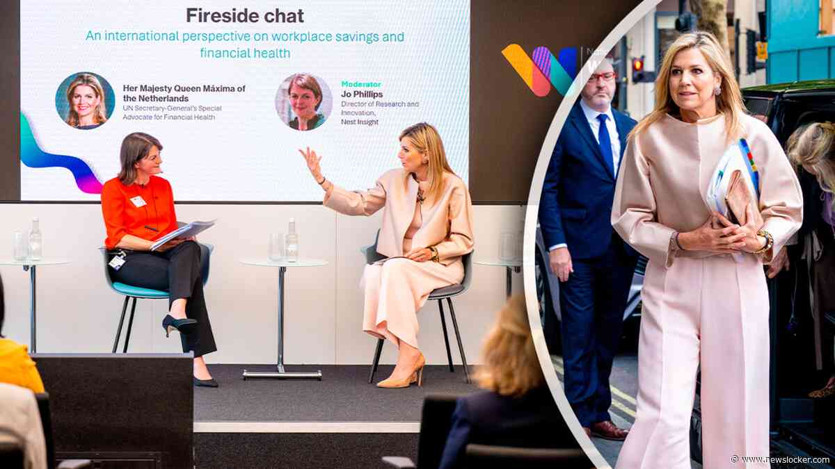 Koningin Maxima wijst Britten op voordelen van sparen en hoopt op goodwill banken: ’Die richten zich nu nog enkel op de happy few’