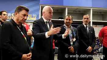 Inside FIFA boss Gianni Infantino's cringeworthy visit to Iran's World Cup locker room... as it emerges two of team's stars were held at US border after the game