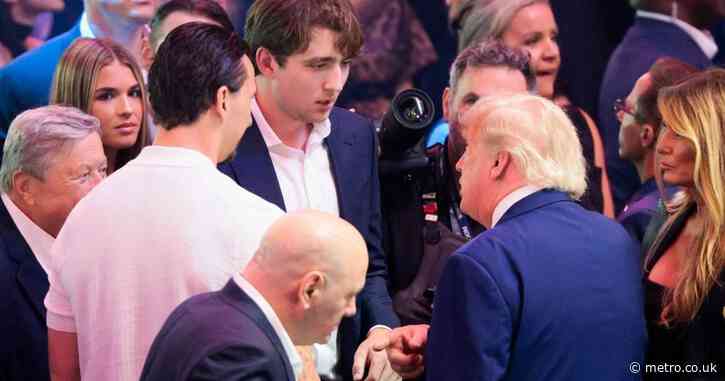Barron Trump ditches slicked-back hairstyle for laid-back new look