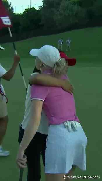 Jasmine Koo was 4 down thru 7 and never quit. It’s a 1 up win on the 18th green.