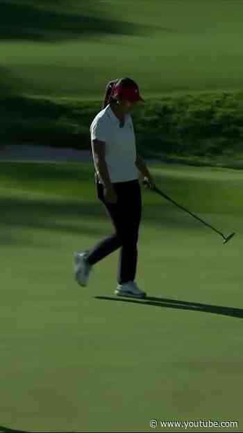 Here comes Jasmine Koo! This birdie on 14 helped her tie the match after trailing 4 down thru 11.