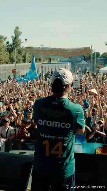 Home Race Energy with Fernando Alonso at the Barcelona Grand Prix.