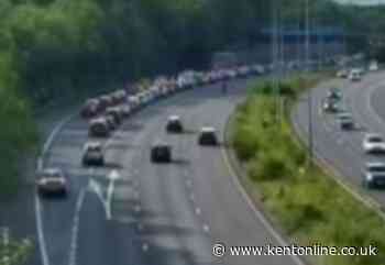 Motorway slip road closure causes rush-hour chaos
