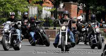 Procession of Manchester bikers - and a fruit machine - pay tribute to Motorhead star Lemmy