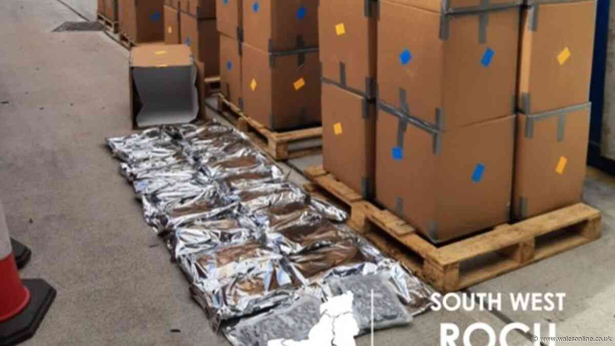 Three people from South Wales arrested after UK's biggest ever cannabis seizure