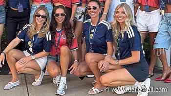 Scotland WAGS pose for photo on the streets of Boston during World Cup frenzy