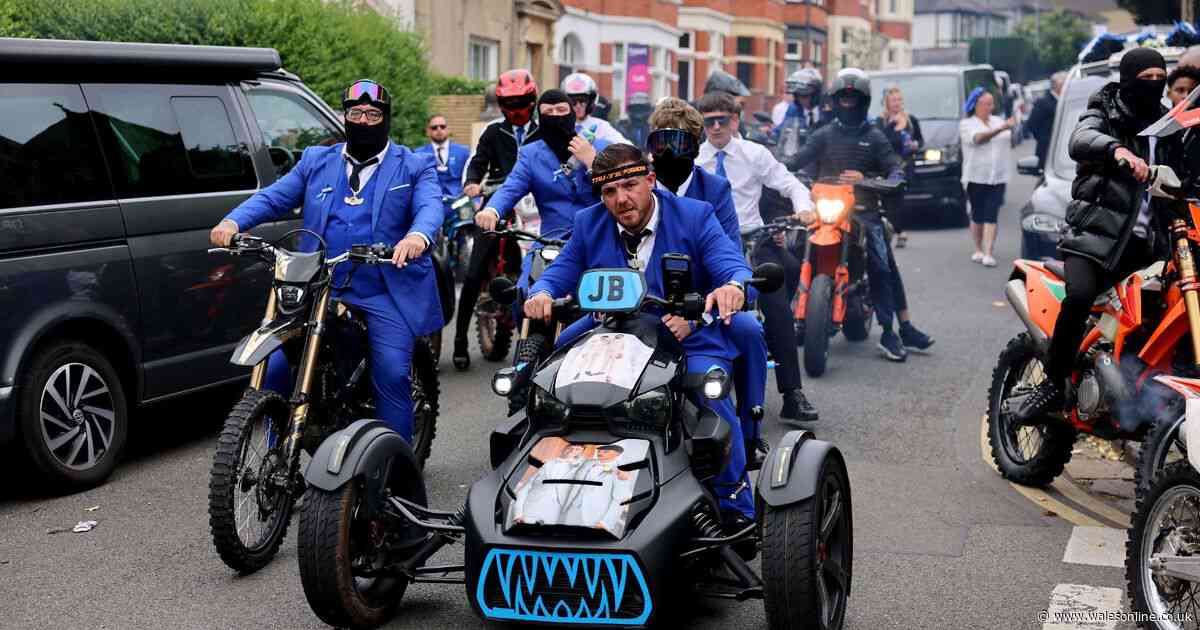 Newport streets transformed into sea of blue as crowds of mourners remember teen