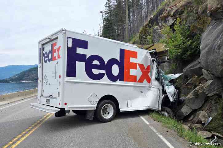 Distracted driving believed to be cause of FedEx crash near Sicamous