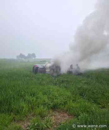 ISP troopers, civilians rescue driver from burning car