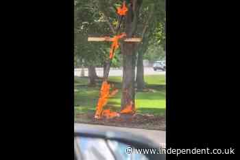Arrest made in Chicago cross burning investigation after college student, 21, claimed responsibility