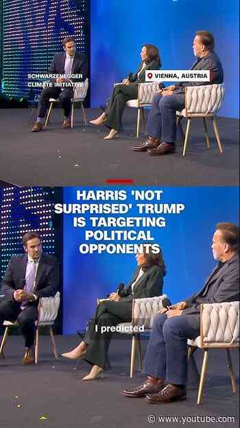 Harris 'not surprised' Trump is targeting political opponents
