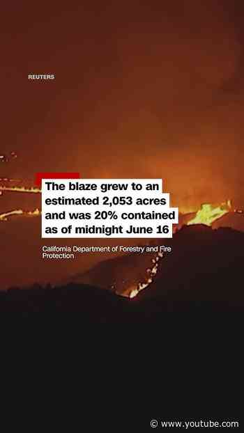 Wildfires light up Southern California night