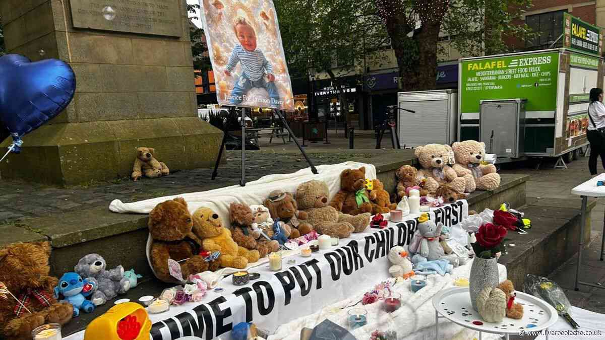 Preston Davey's biological dad says 'monster terrorised my son' at birthday vigil