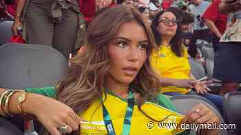 Stunning Brazilian Sports Illustrated model sends message to the team after watching their disastrous first World Cup game