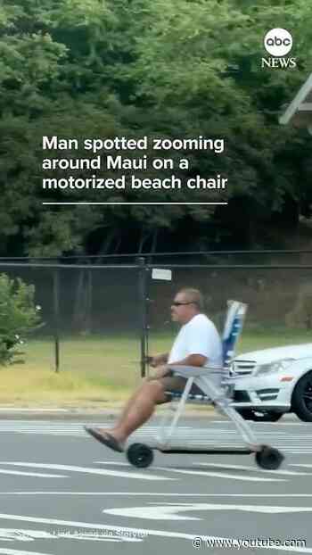 Man spotted zooming around Maui on a motorized beach chair