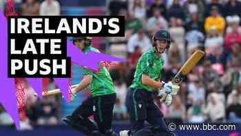 Ireland hit four boundaries in final over to set England 119 to win