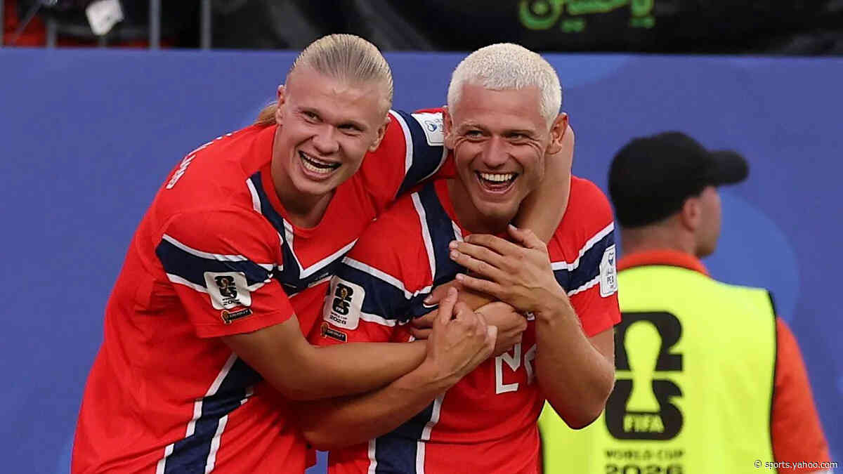 Watch as Haaland double helps Norway beat Iraq in World Cup opener