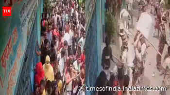 Watch: Jahangir 'Pushpa' Khan's wife leads Falta crowd to police station demanding his release; chaos prevails