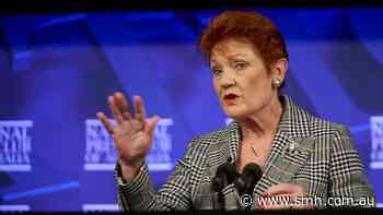 Pauline Hanson gets emotional during National Press Club speech