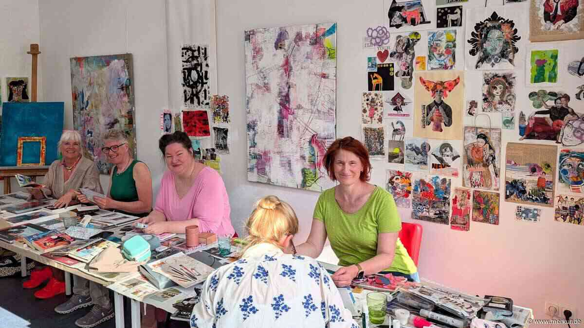 30 Besucher beim World Collage Day: „Wenn meine Finger kleben, bin ich glücklich“