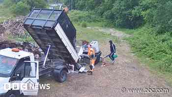 Company helps clear fly-tip after death threats