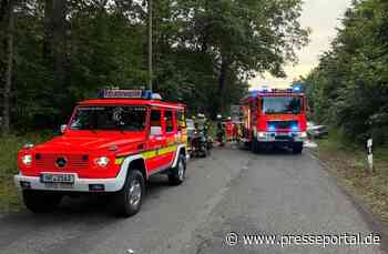 FW VG Asbach: Verkehrsunfall mit eingeklemmter Person im Ortsteil Rott