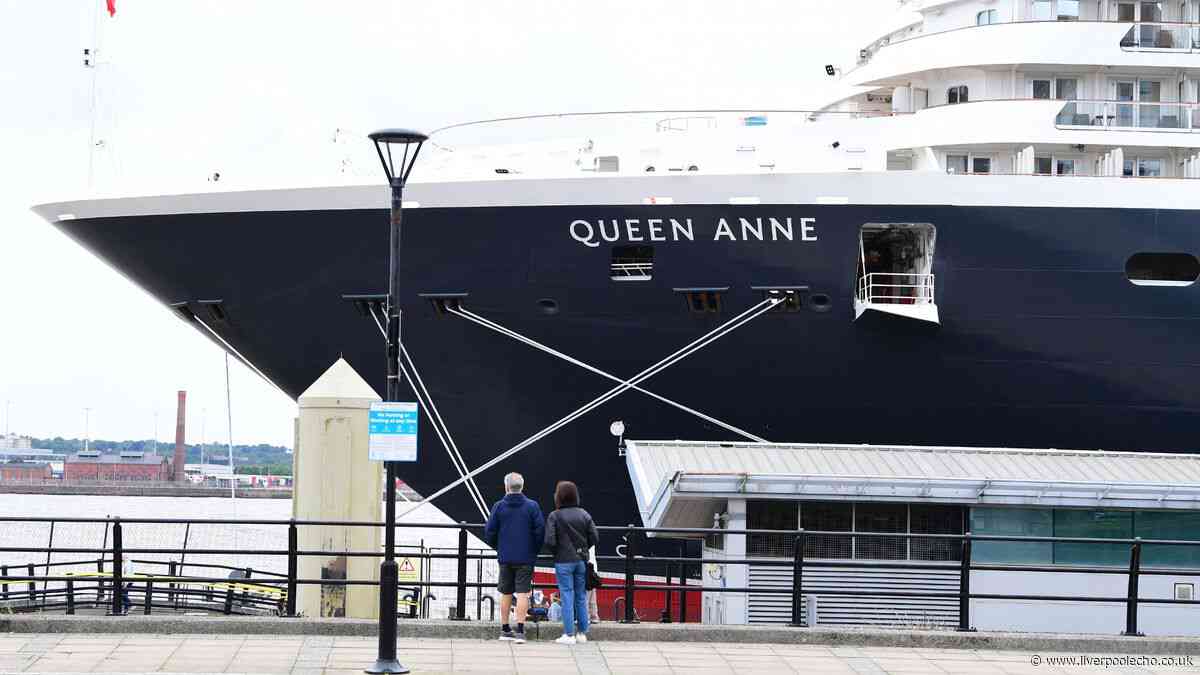 Cunard Queen Anne live as cruise ship returns to Liverpool