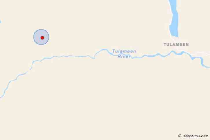 Evacuation alert issued after wildfire grows to 22 hectares west of Princeton