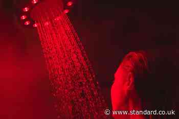 This shower head turns your daily rinse into a red light therapy session