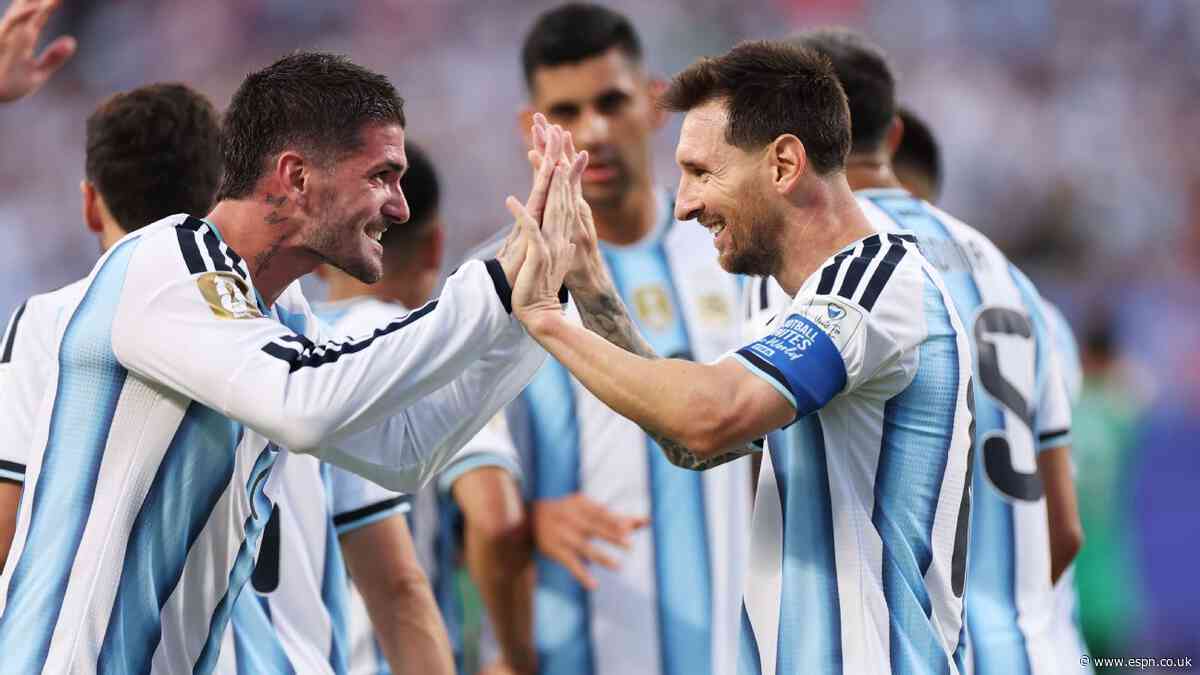De Paul hails Messi's 'incredible' team mentality
